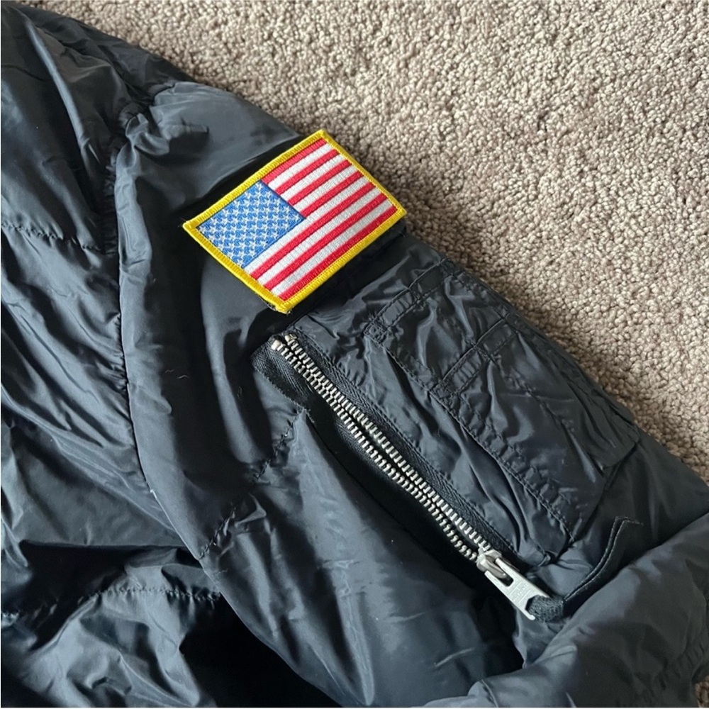 AllSaints Black Bomber Puffer Jacket - Picture 3 of 9